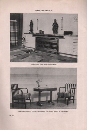 Four Photographs of Lajos Kozma Interiors.