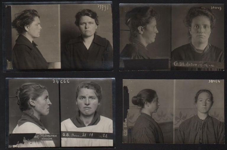 Item #548 Collection of Eleven 1920s Mugshots from Belgium, Three Typological Portraits of Women.