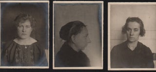 Collection of Eleven 1920s Mugshots from Belgium and Three Typological Portraits of Women.