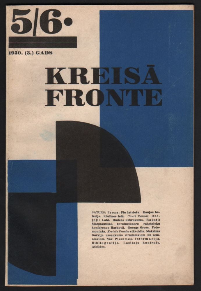 Item #667 Kreisa fronte. [Left Front.] 1930. No. 5/6. Linards Laicens, Olga Laicens.