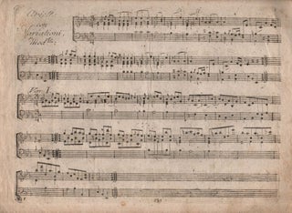 Arietta con 12 variazioni per il clavicembalo del Sig.r Giuseppe Haydn. No 1.