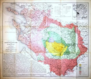 Item #714 Carte des crus des eaux-de-vie des Charentes ou de Cognac par J. M. Guillon, Inspecteur...
