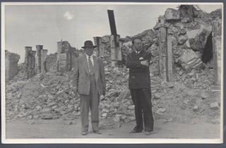 Collection of Five Photographs of the Ruins of the Warsaw Ghetto.