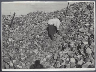 Collection of Five Photographs of the Ruins of the Warsaw Ghetto.