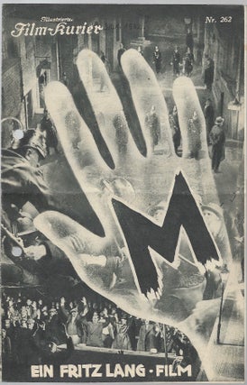 Item #861 M. Ein Fritz Lang Film. (Illustrierte Film-Kurier. Nr. 262.). Fritz Lang, Thea von Harbou