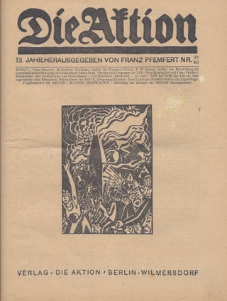 Item #886 Die Aktion. XII. Jahrgang. Heft 39/40. 15. Oktober 1922. Franz Pfemfert