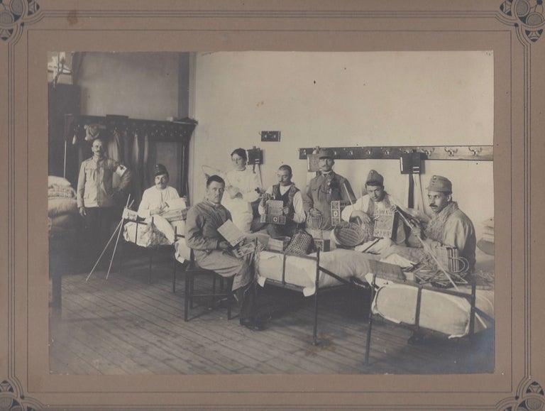Item #910 Photo-Documentation of Occupational Therapy for Wounded and Mentally Ill Soldiers of World War I, in Transylvania Between 1914–1917. Zsigmond Mrs Zombory.