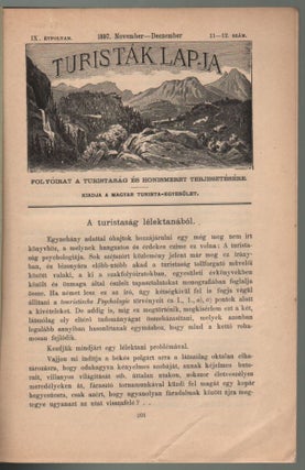 Turisták lapja. Folyóirat a turistaság és honismeret terjesztésére. 1897 dec. 31. (11-12.) [Journal for Tourists.]