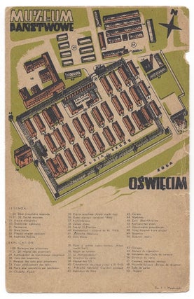 Item #956 [Postcard] Early Postcard of the Auschwitz-Birkenau State Museum. Tadeusz Myszkowski