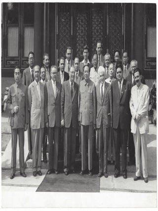 Item #991 Original Photograph of Mao Zedong and Zhou Enlai. Mao Zedong, Zhou Enlai